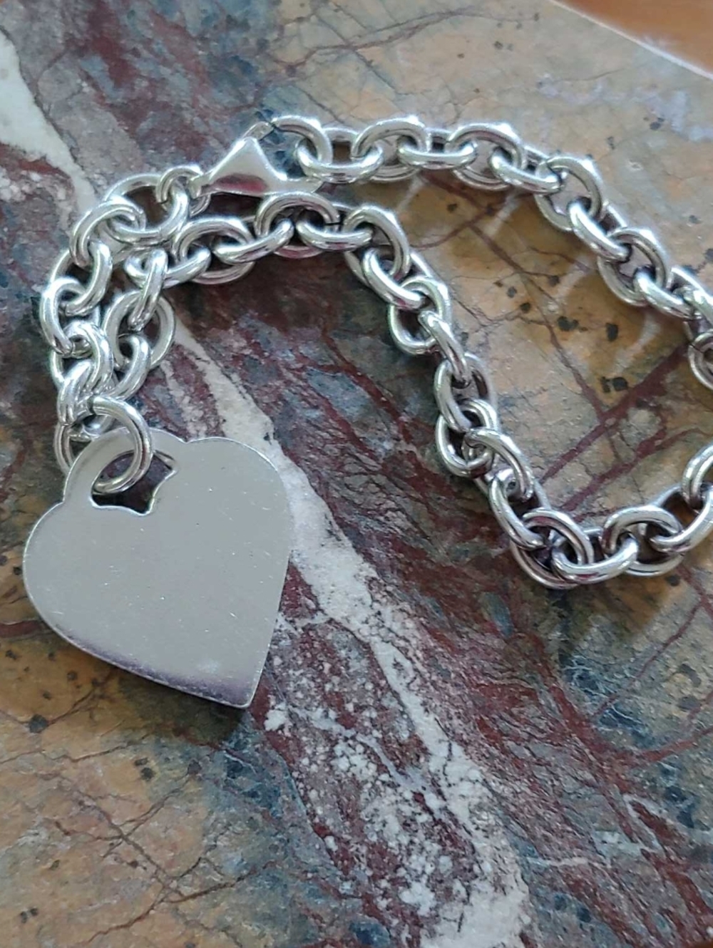 Sterling Silver Heart Charm Bracelet